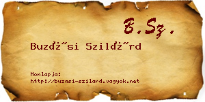 Buzási Szilárd névjegykártya