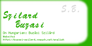szilard buzasi business card